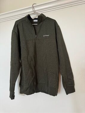 Columbia Men's Olive Fleece Quarter-Zip